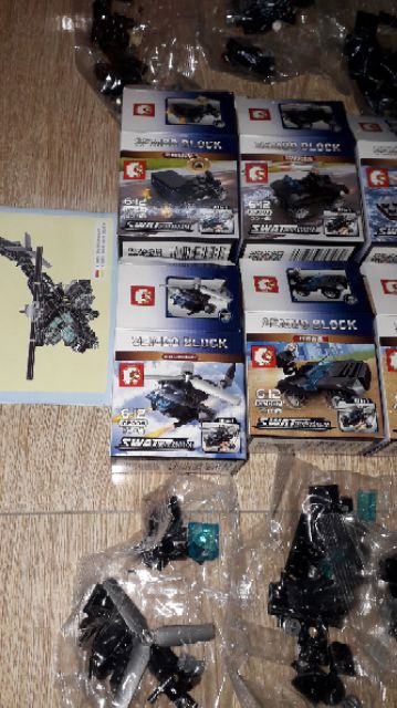 Sét lắp ráp Lego_SWat trực thăng phản lực 1020 có trên 300 chi tiết bằng nhựa ABS rất đẹp