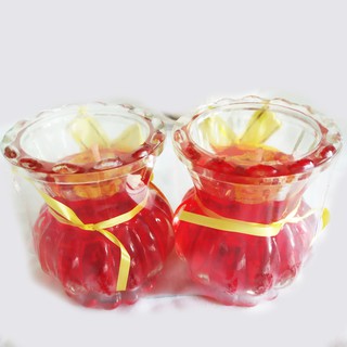 Hộp 6 cặp đèn cầy ly- Ly nơ