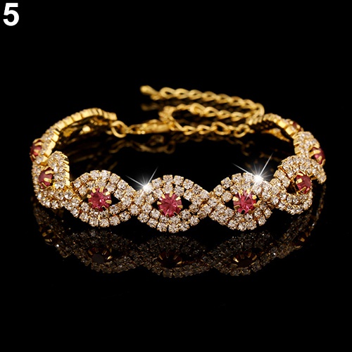 Vòng Tay Hợp Kim Đính Đá Thanh Lịch Cho Nữ