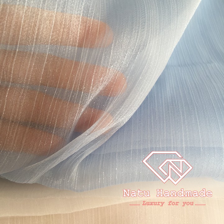 - Vải làm hoa cài áo - Tơ xước, tơ organza - 1m