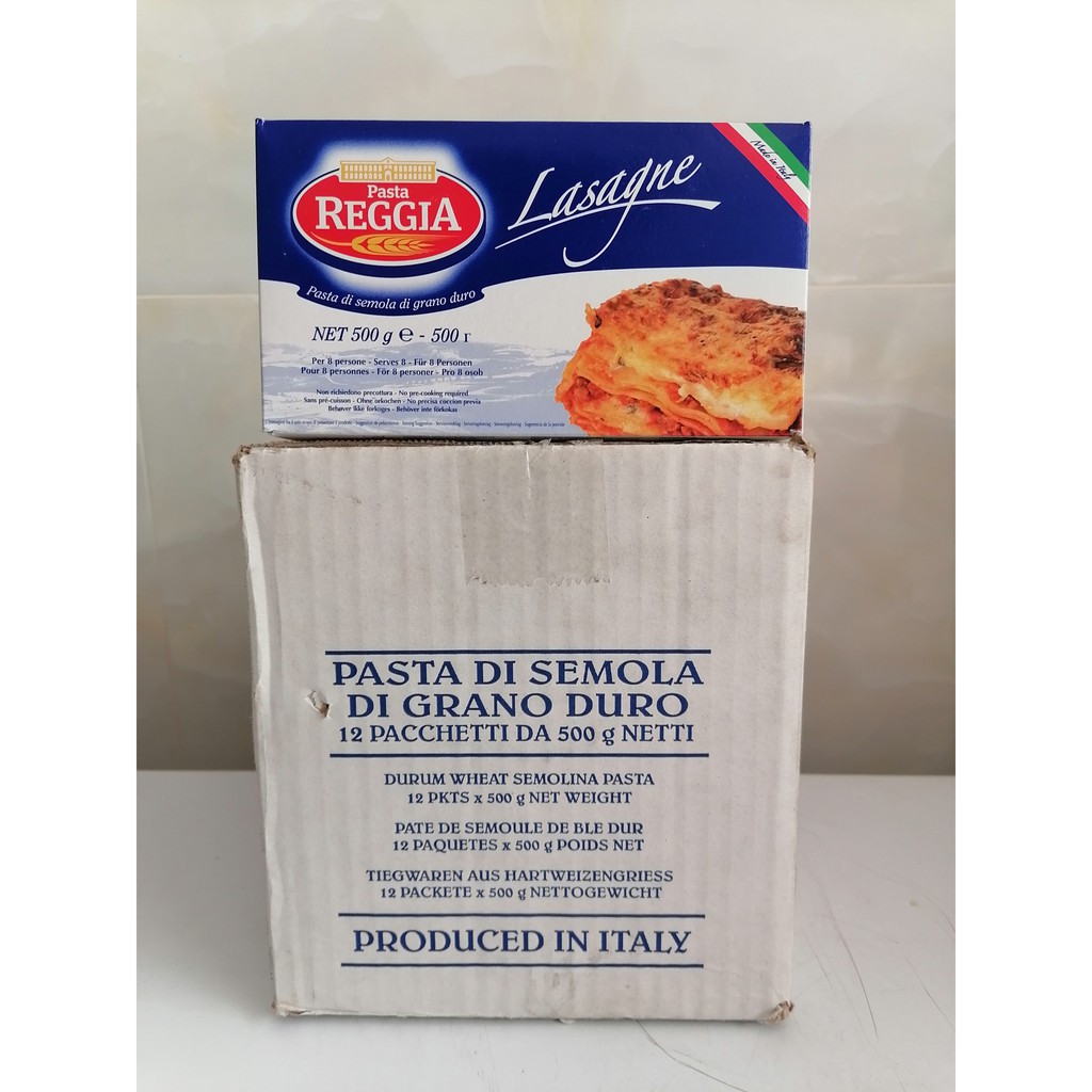 Mì lá REGGIA Durum Wheat Semolina Lasagne Pasta 500g