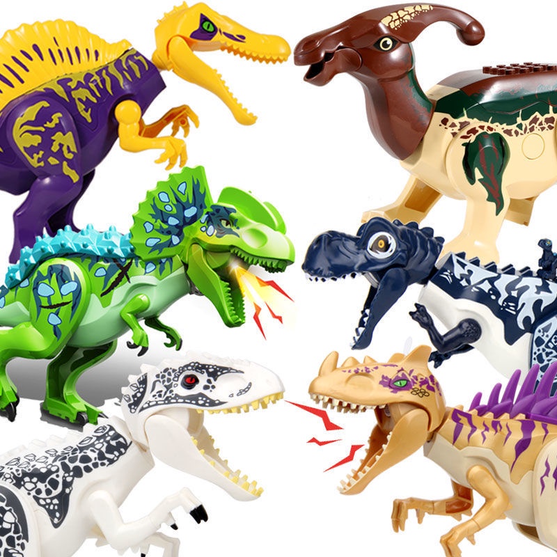 Đồ Chơi Lắp Ráp Mô Hình Khủng Long Tyrannosaur Carnotaurus Brachiosaurus Spinosaurus Công Viên Kỷ Jura