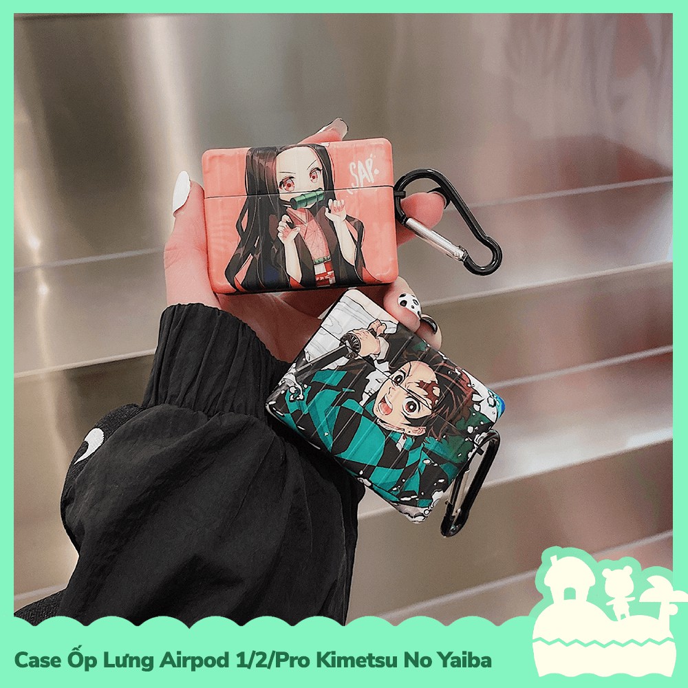 [Sẵn VN - NowShip] Case Ốp Lưng AirP 1 / 2 / Pro IMD Nhân Vật Anime Manga Kimetsu No Yaiba Demon Slayer Nezuko Tanjiro