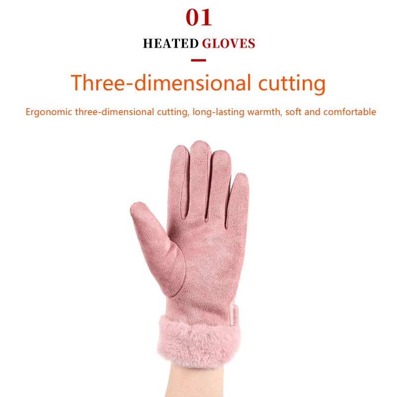 Găng Tay Sưởi Ấm Màn Hình Cảm Ứng Có Thể Sạc Lại Bằng Cổng USB Dành Cho Bạn