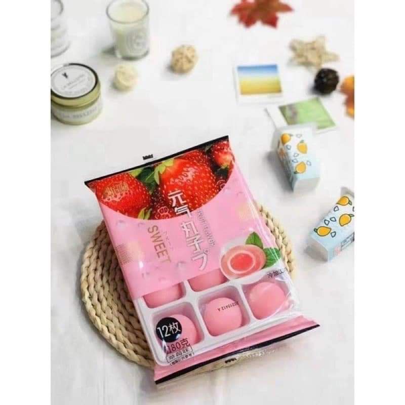 [Mã 155FMCGSALE giảm 7% đơn 500K] Bánh Mochi Kem Lạnh Vị Hoa Quả Gói 180gr