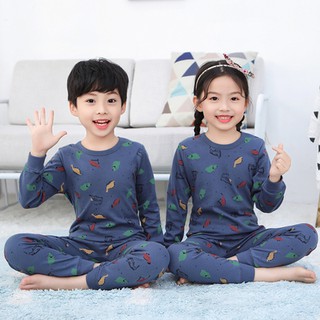[Free Ship - Size 120] Đồ bộ cotton dài tay cho bé