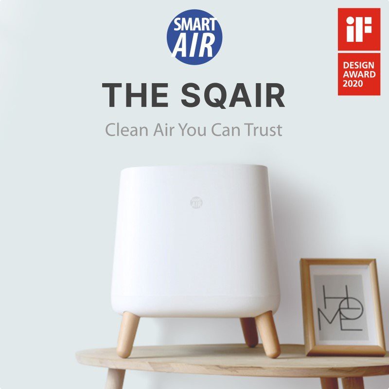 Máy lọc không khí Sqair - Smart AIR lọc bụi mịn vi khuẩn khói nấm mốc cực kỳ hiệu quả BH 3 năm Hàng Chính Hãng Mới 100%