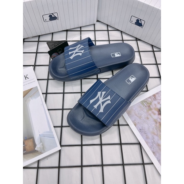 [CHÍNH HÃNG] DÉP  MLB NỘI ĐỊA HÀN SỌC XANH NAVY MLB NỘI ĐỊA HÀN - MLB CHÍNH HÃNG UNISEX NAM NỮ (HÀNG CÓ SẴN) - CÓ BILL M