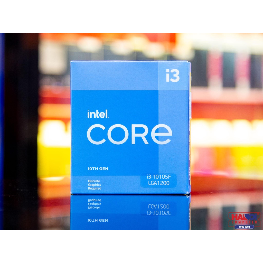 CPU Intel Core i3-10105F(3.7GHz turbo up to 4.4Ghz, 4 nhân 8 luồng, 6MB Cache, 65W)-Socket Intel LGA 1200 (Box BH 36T)