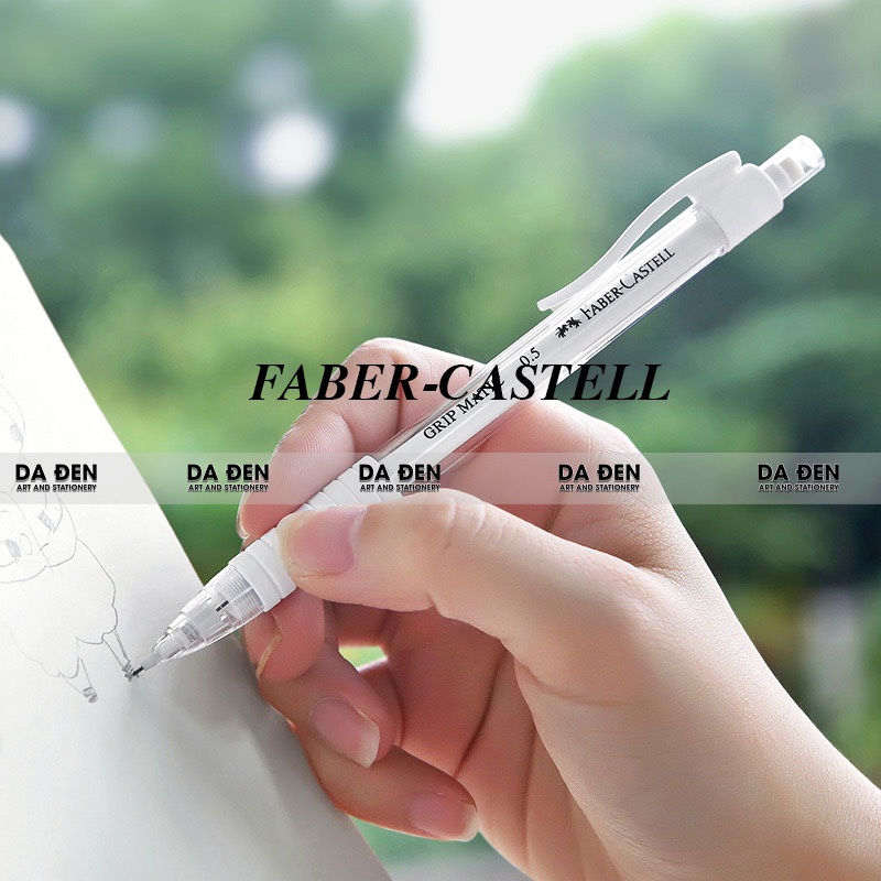 [DA ĐEN] Bút Chì Bấm Faber Castell G�rip Matic 0.5mm Bản Clear Mới