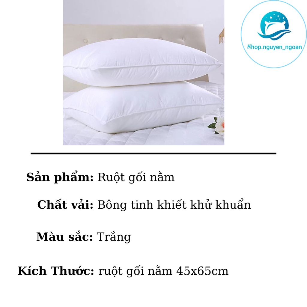 Ruột gối nằm bông tinh khiết đã kháng khuẩn gối có Kích Thước 45x65cm