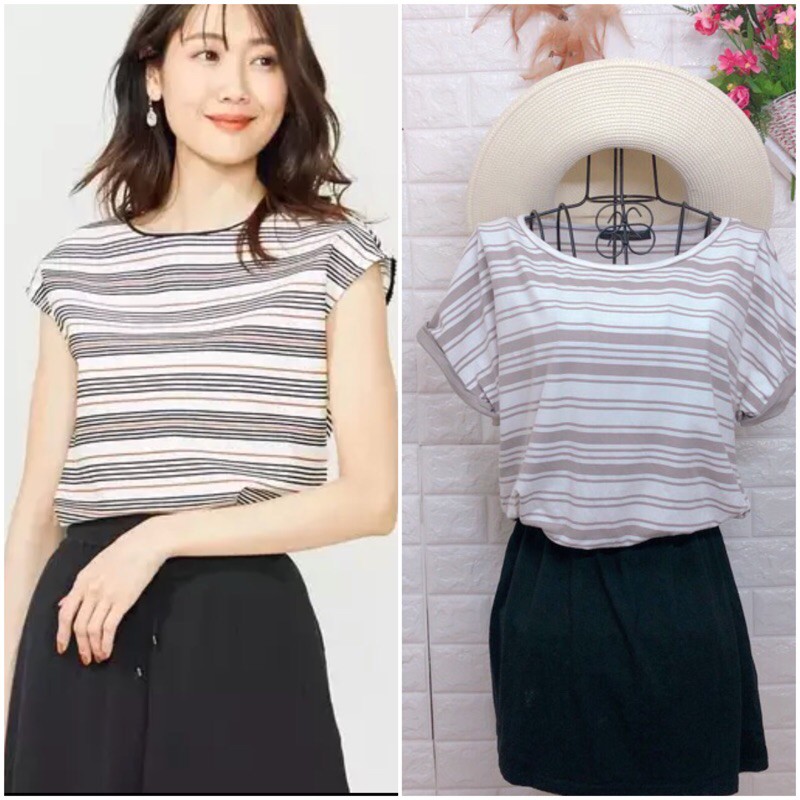 Thanh lý đầm thun sọc phối đen Korea siêu xinh