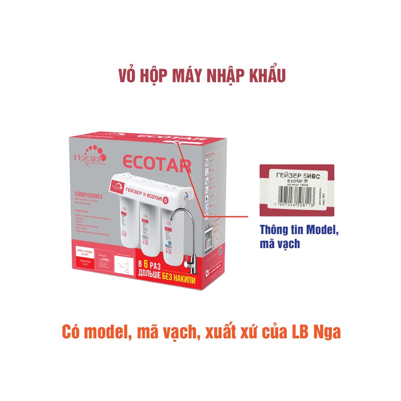 Máy Lọc Nước Nano Geyser Ecotar 5 2019