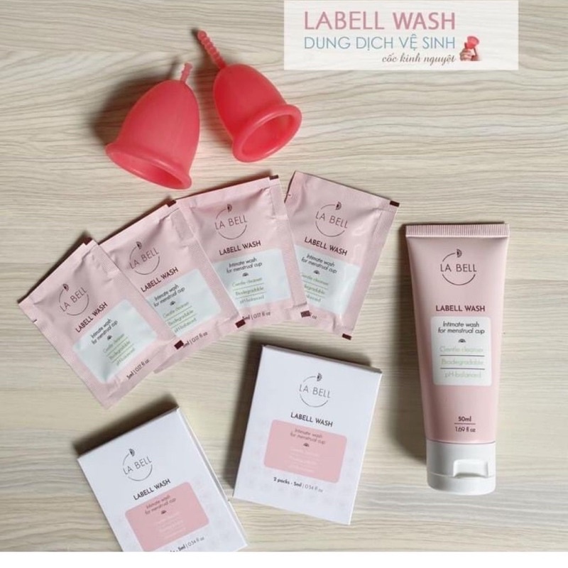 Labell Wash Dung dịch vệ sinh cốc Nguyệt San. Làm sạch, diệt nấm