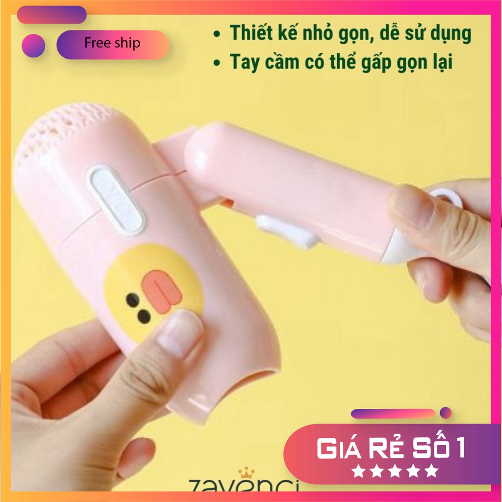 Máy sấy tóc LINE Máy sấy mini 2 chế độ 400W thiết kế nhỏ gọn xinh xắn
