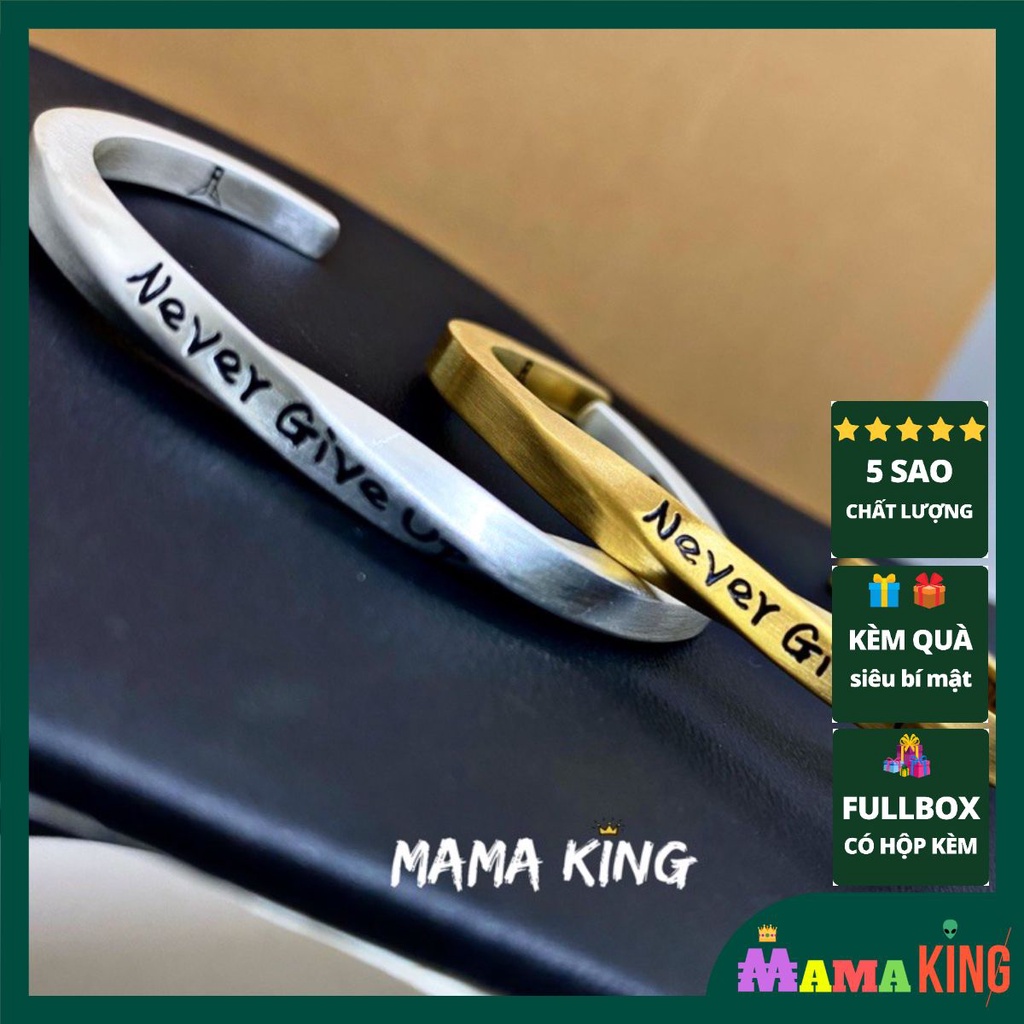 VÒNG TAY LẮC TAY NAM  LẮC TAY HIPHOP NEVER GIVE UP BY MAMA KING