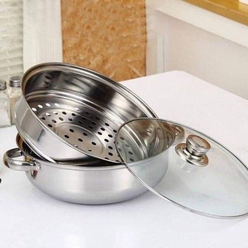 Nồi hấp inox 2 tầng đa năng