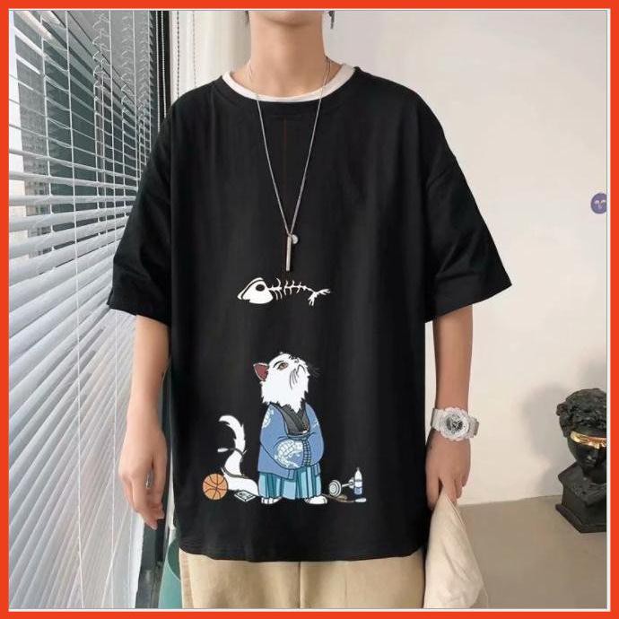 Áo Thun Tshirt Nam Nữ Unisex Chất Vải Thun Mèo Sư Phụ MAT164