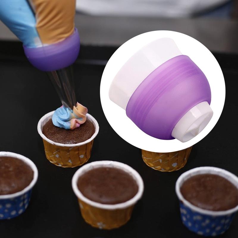 Tri-Color Coupker Pastry Tube Converter Mẹo vòi phun Adaptor Công cụ trang trí bánh