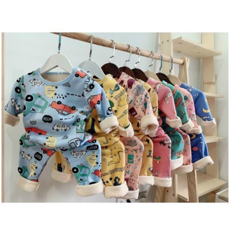Bộ quần áo nỉ bông cho bé đủ size (GIAO NGẪU NHIÊN)