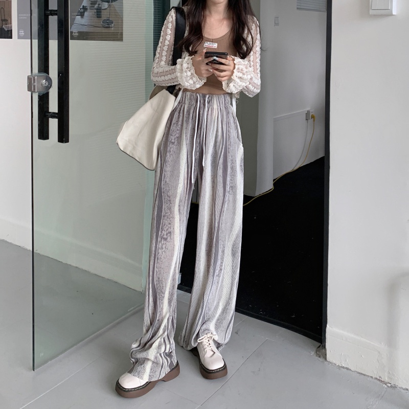 Quần ống rộng Lưng Cao Phong Cách Hàn Quốc Thời Trang Cho Nữ 2 Màu