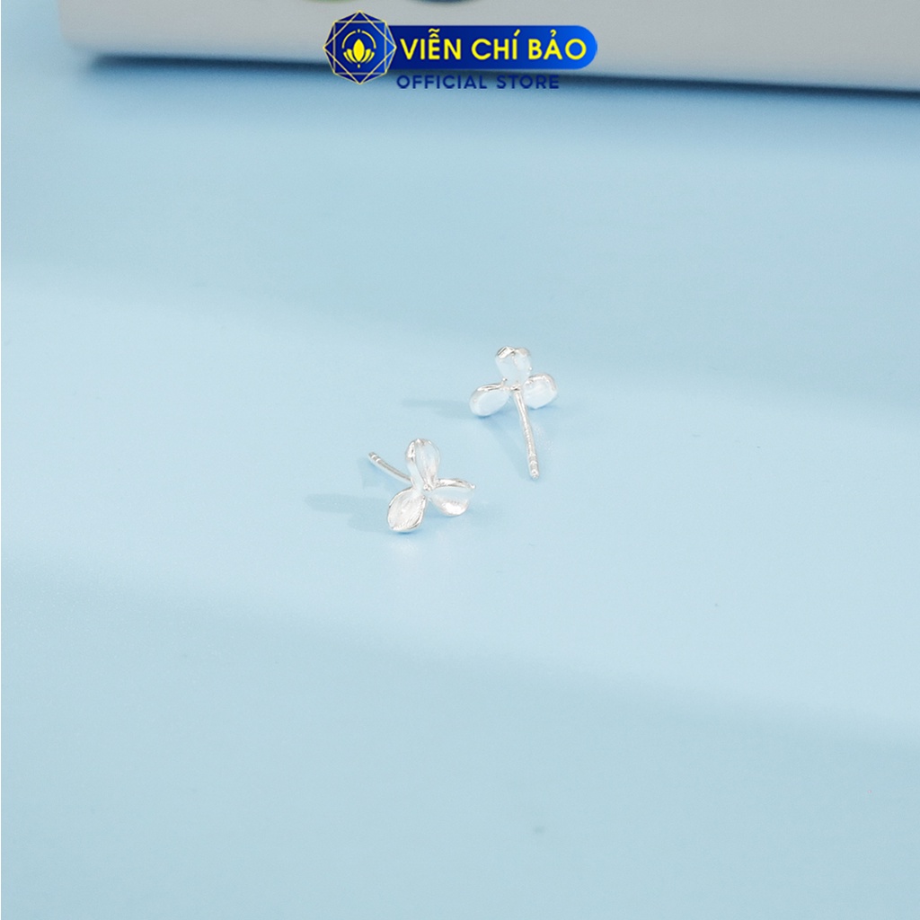 Bông tai lá 3 cặp chất liệu bạc 925 thời trang phụ kiện trang sức nữ thương hiệu Viễn Chí Bảo E081