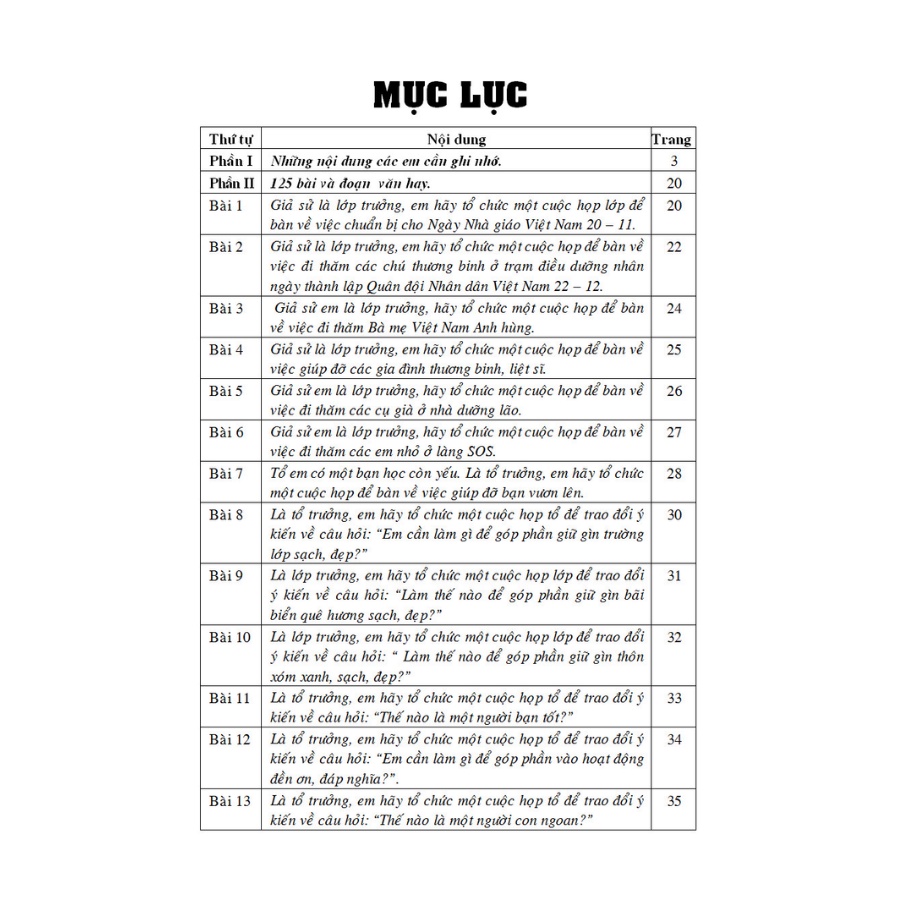 Sách - 125 Bài Và Đoạn Văn Hay 3 - KV