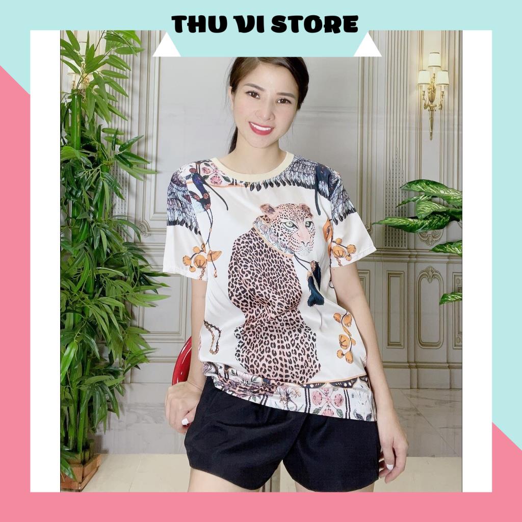 Đồ Bộ Nữ Mặc Nhà, Đồ Bộ Trung Niên Áo Nữ Cổ Tròn Họa Tiết Quần Sọc Màu Trơn, Hàng Có Size Chất Liệu Cao Cấp, Mặc Nhà, Đi | BigBuy360 - bigbuy360.vn