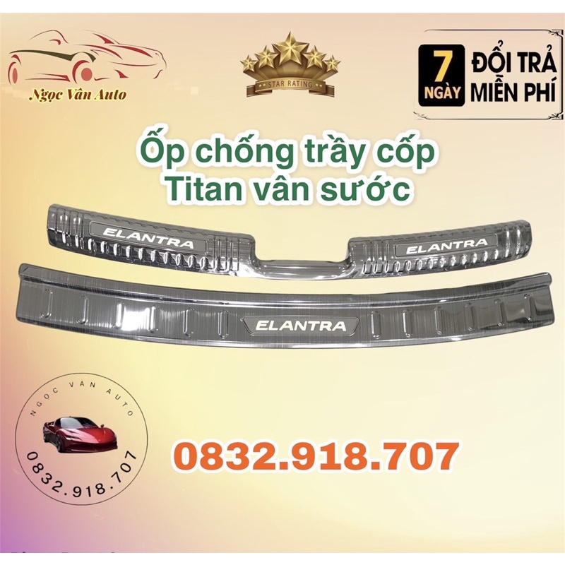 Ốp chống trầy cốp Elantra 2015 - 2021 Titan cao cấp
