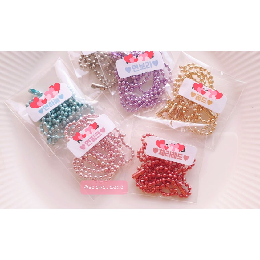 Dây bi mạ bóng làm phụ kiện 10cm N14 /Nguyên liệu làm resin trang trí