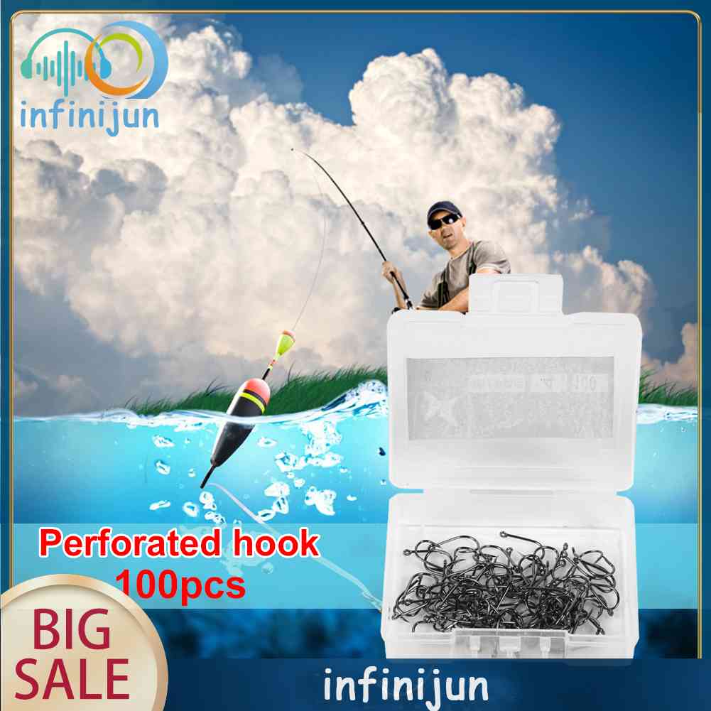 Hộp 100 Lưỡi Câu Cá Bằng Thép Carbon Cao Cấp Hiệu Quả