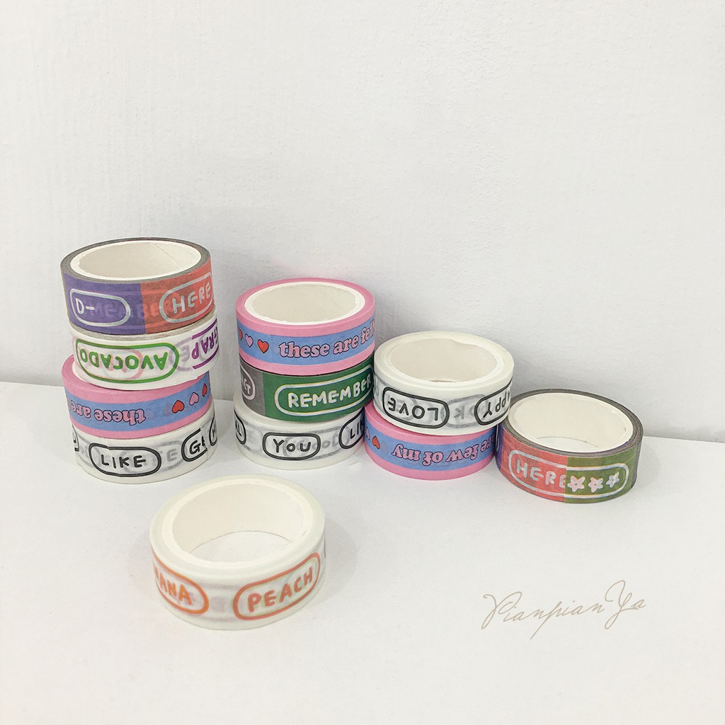 Cuộn Băng Dính Washi Tape Hình Băng Dính Dễ Thương Hàn Quốc - A27 HAMYN