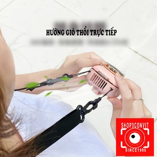 Quạt đeo cổ mini thời trang phong cách retro camera