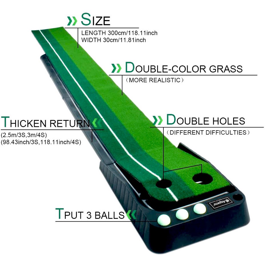 THẢM TẬP PUTTING GOLF ĐIỀU CHỈNH ĐỘ DỐC - GOLF PUTTING MAT - GOLF chuyên dụng