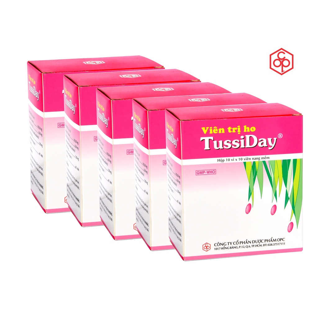 TUSSIDAY OPC - Giúp giảm ho, đau họng, cảm cúm, Sát trùng đường hô hấp - Hộp 100 viên - Hàng chính hãng OPC