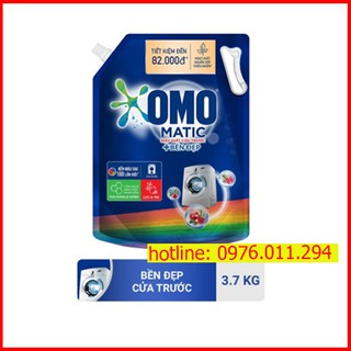 Nước giặt cửa trước omo matic bền đẹp khử mùi thư thái túi 3.7 kg