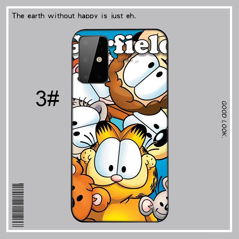 Samsung Galaxy A9 A8 A7 A6 Plus A8+ A6+ 2018 A5 A3 2016 2017 Casing phone Soft Case 34MB Cartoon Garfield cat