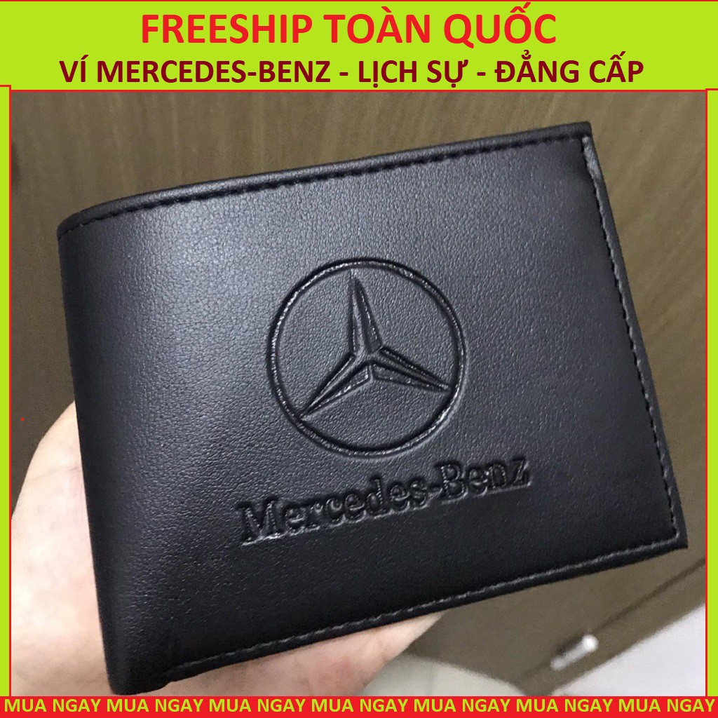 Bóp ví Nam - Ví nam Mercedes-Benz thời trang cao cấp trẻ trung nam tính, Ví da nam chất PU đẹp hàng hiệu Chính Hãng GC06