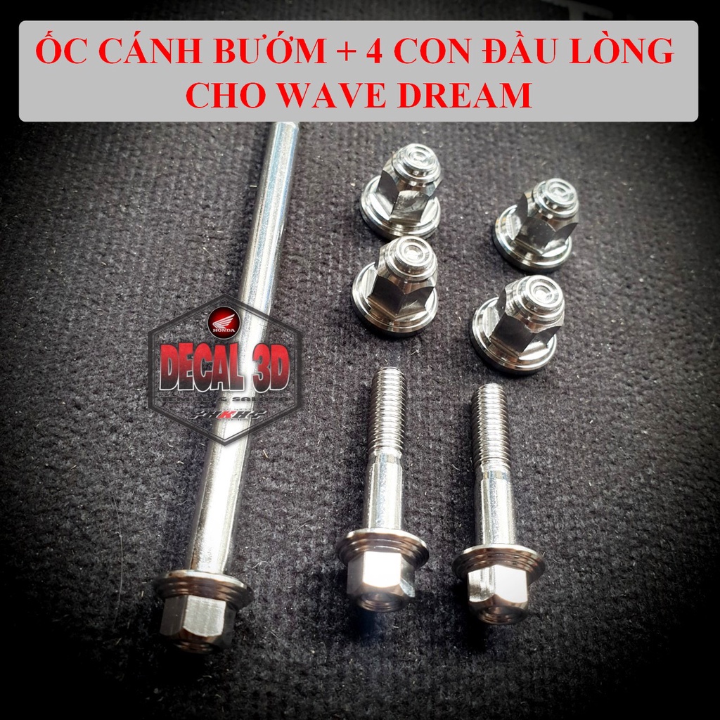 BỘ ỐC SALAYA CÁNH BƯỚM VÀ TÁN DẦU CHO WAVE DREAM SIÊU SÁNG