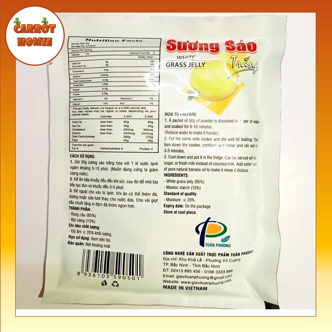 Thạch sương sáo Trắng 50g