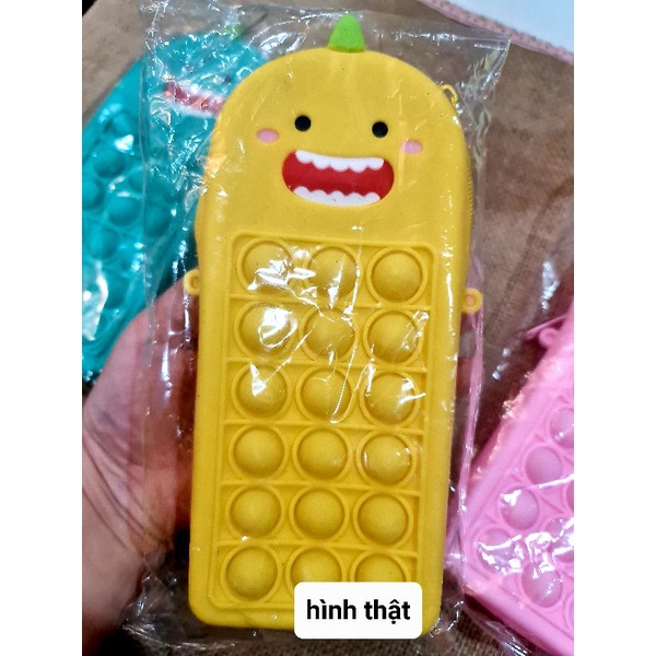 Bóp viết Pop it kỳ lân khủng long siêu rẻ (có 3 màu: xanh, hồng, vàng)