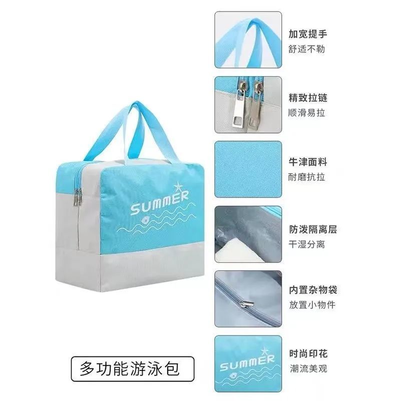 Túi Đựng Đồ Đi Bơi Chống Thấm Nước Cỡ Lớn Thiết Kế Ngăn Khô Ướt Tiện Dụng Cho Nam Và Nữ