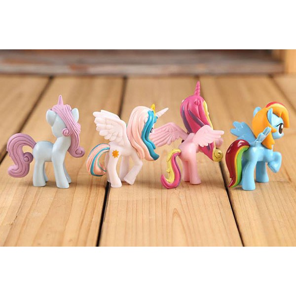 Ngựa Pony thiên thần set 12 con loại to | Ngựa thiên thần Poly loại to