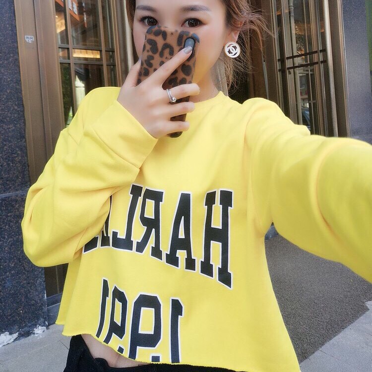 Áo Thun Tay Dài Form Croptop In Chữ HARLEM 1991 Cực Cá Tính TTSL0126