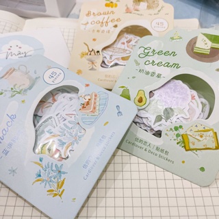 Gói 45 sticker thức ăn, vật dụng đáng yêu