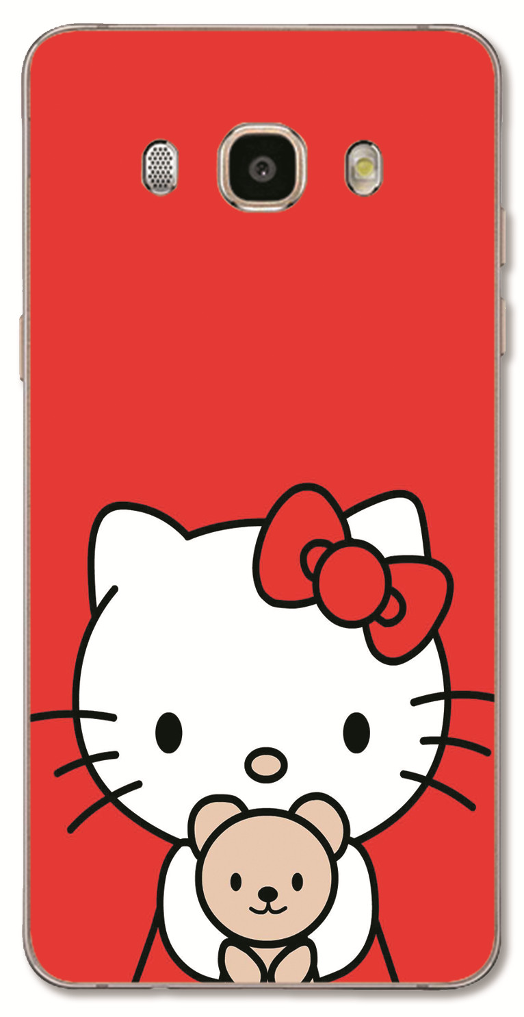 Samsung Galaxy A8 A7 A5 A3 On7 2015 /J2 Core INS Cute Cartoon Hello Kitty Soft Silicone TPU Phone Casing Lovely Funny Painting Graffiti Case Back Cover Couple