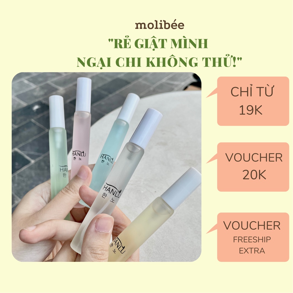 Nước Hoa Mini Bỏ Túi Dạng Ống Xịt Molibée 12Ml Hoạ Tiết Dễ Thương Nhiều Mùi Hương Dịu Nhẹ Thơm Lâu Cho Nữ