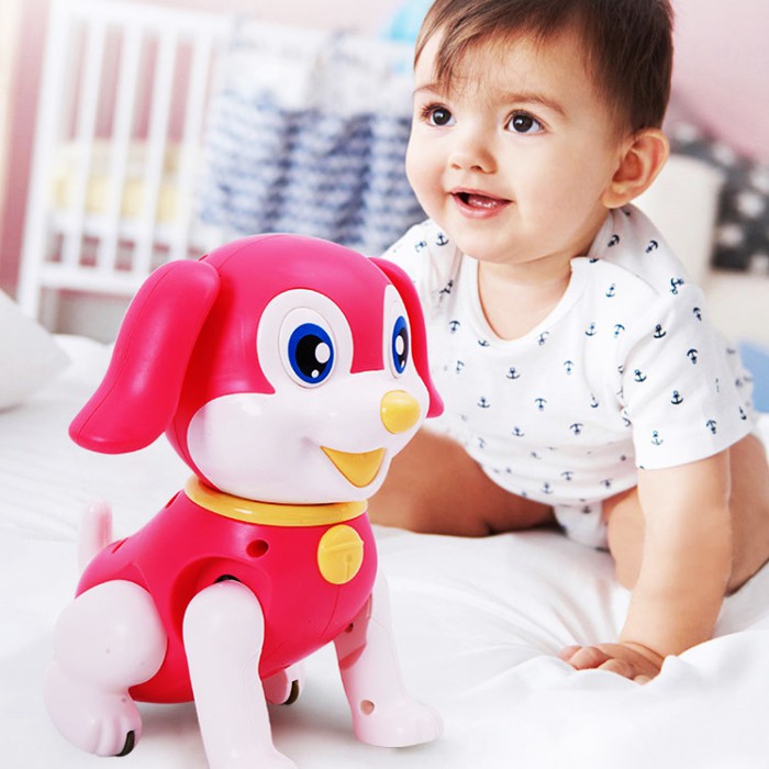 [TẶNG PIN] Đồ chơi Chó Robot Thông Minh chạy pin biết đi, biết sủa, có nhạc, có đèn