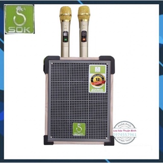 Loa kéo karaoke bluetooth mini SOK bass 25 Loa kẹo kéo di động thùng gỗ