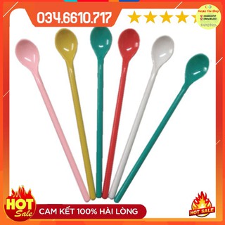Set 10 thìa khuấy sinh tố nhiều màu